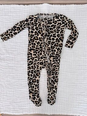 Posh Peanut - Leopard Print Baby One-Piece Footed Pajamas